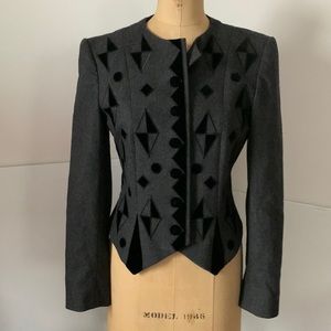 Vintage 80s Louis Féraud Paris Wool Cashmere jacket US 6 West Germany